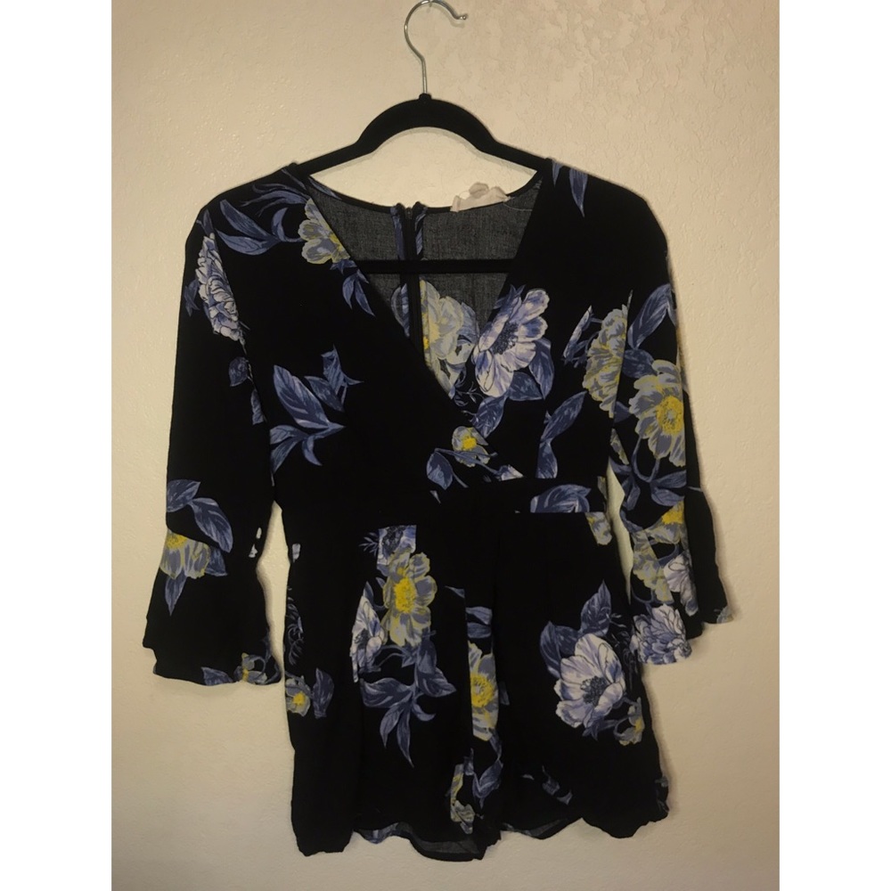 Black And Blue Romper